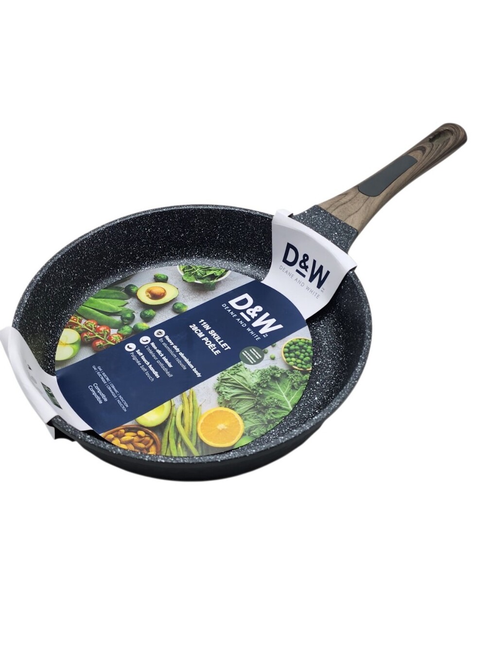 D&W‎ Deane And White Cookware 11in Frying Pan Skillet Nonstick Interior Charcoal